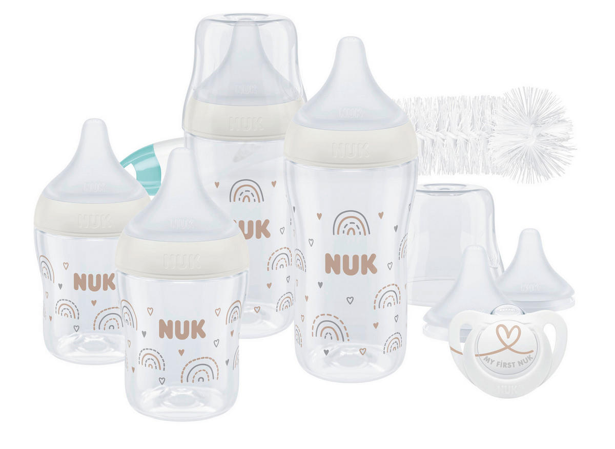 FLÄSCHCHENSET Perfect Match 8-teilig  - Transparent/Beige, Basics, Kunststoff (7,4/33,6/25,5cm) - NUK