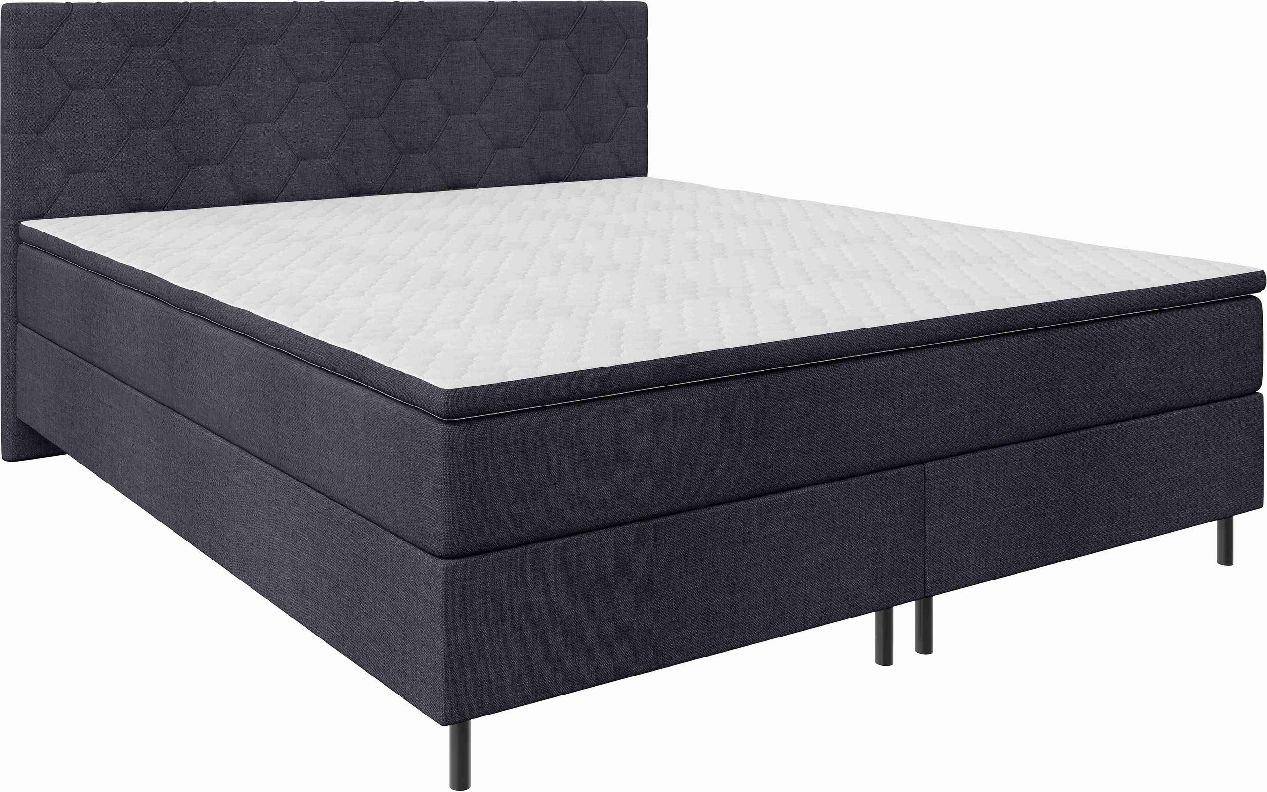BOXSPRINGBETT 180/200 cm  Anthrazit  - Anthrazit/Schwarz, Konventionell, Textil/Metall (180/200cm) - Chameo