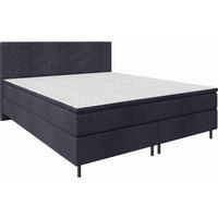 BOXSPRINGBETT 180/200 cm  Anthrazit  - Anthrazit/Schwarz, Konventionell, Textil/Metall (180/200cm) - Chameo