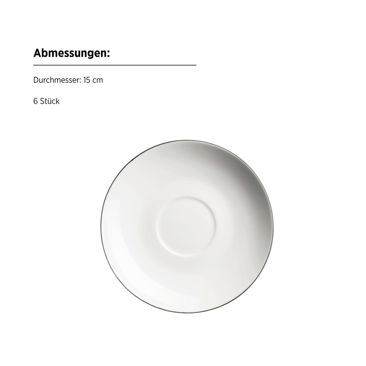 KAFFEESERVICE Felise 18-teilig  - Schwarz/Weiß, Trend, Keramik - Mäser