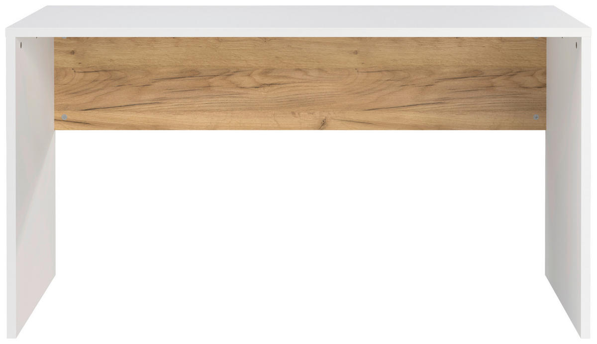 SCHREIBTISCH 140/60/75 cm  in Eichefarben, Weiß  - Eichefarben/Weiß, MODERN, Holzwerkstoff (140/60/75cm) - Germania