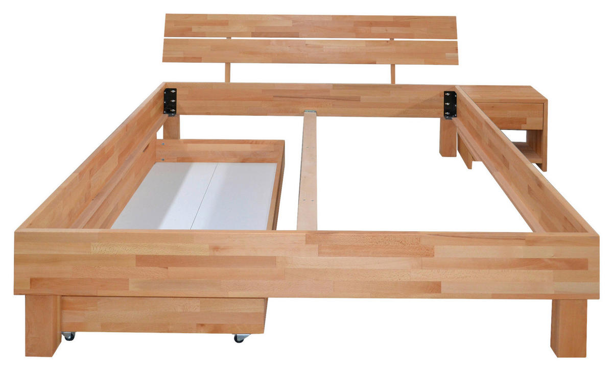 BETT 160/200 cm  in Buchefarben  - Buchefarben, Natur, Holz (160/200cm) - Carryhome