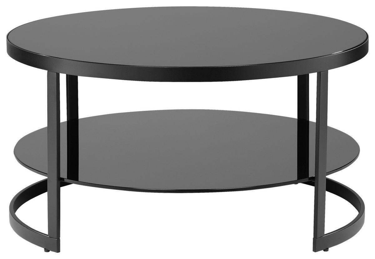 COUCHTISCH in Metall, Glas 80/80/42 cm  - Schwarz, Design, Glas/Metall (80/80/42cm) - Carryhome