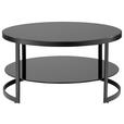 COUCHTISCH Klarglas 80/80/42 cm rund Schwarz  - Schwarz, Design, Glas/Metall (80/80/42cm) - Carryhome