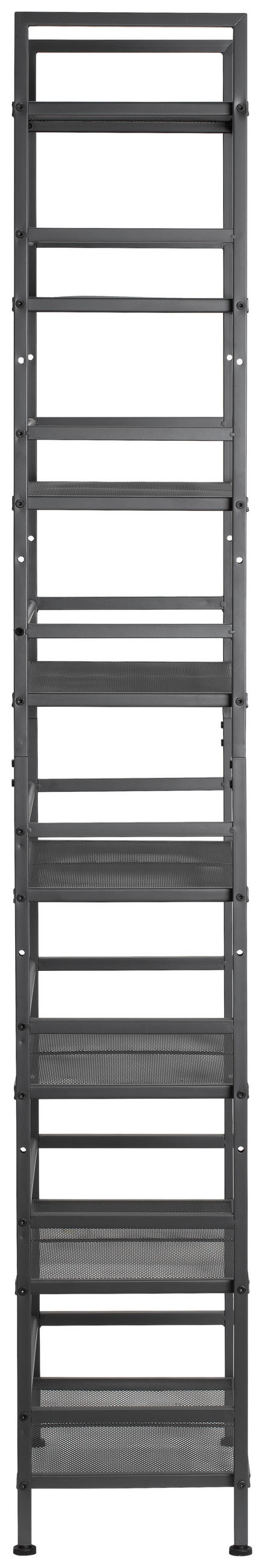 SCHUHREGAL Grau  - Weiß/Grau, MODERN, Metall (59/196/30cm) - PBJ