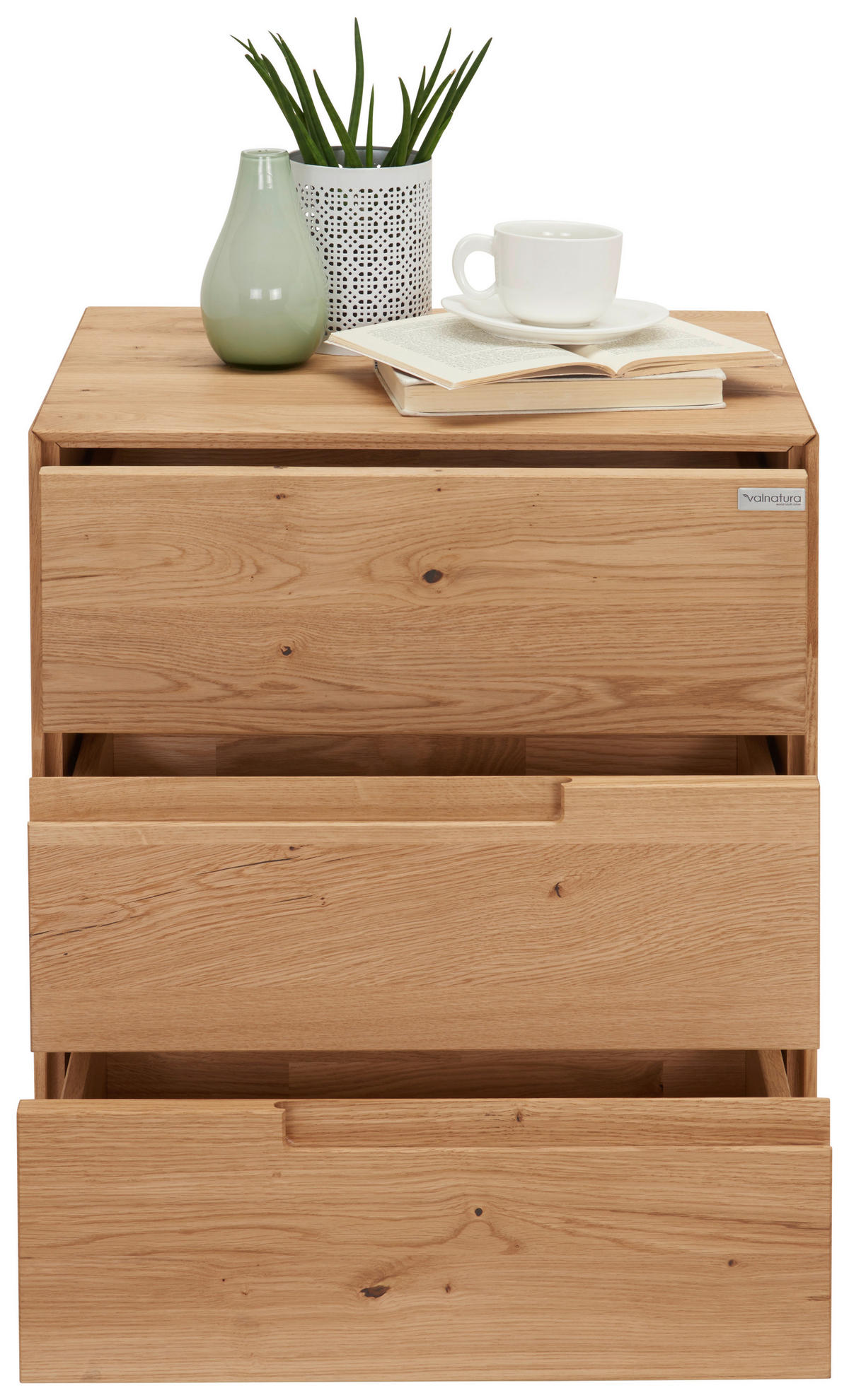NACHTTISCH 50/58/40 cm  in massiv Wildeiche Eichefarben  - Eichefarben, Natur, Holz (50/58/40cm) - Valnatura