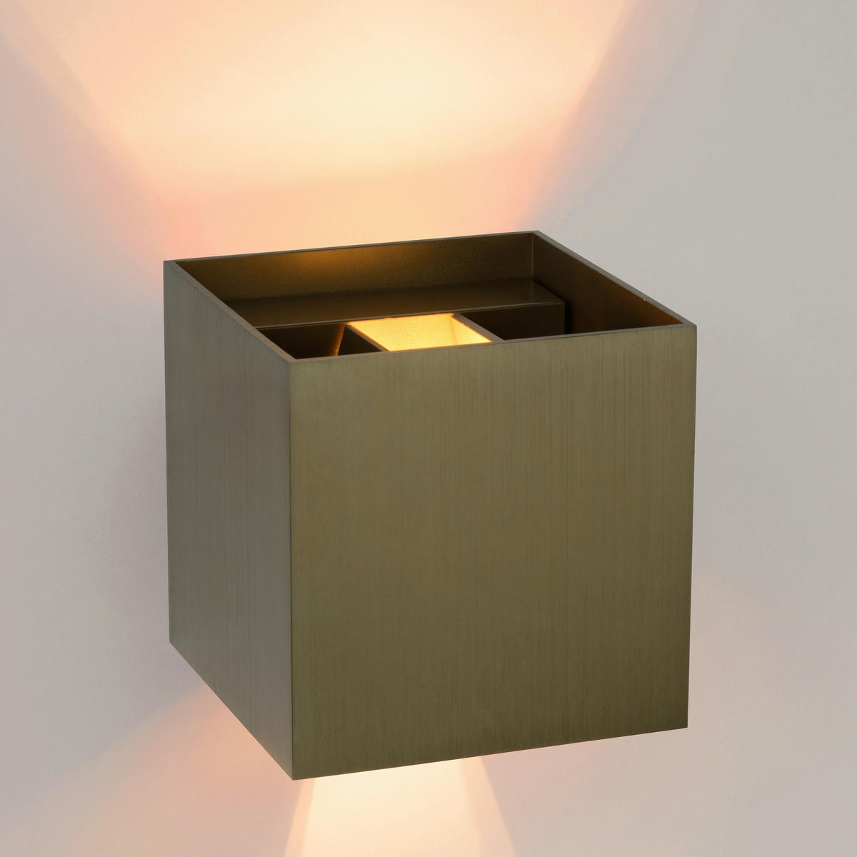 LED-WANDLEUCHTE Xio 9.7/9.7/9.7 cm   - Cappuccino, Design, Metall (9.7/9.7/9.7cm) - Lucide