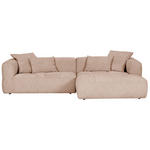 ECKSOFA Rosa Flachgewebe  - Schwarz/Rosa, KONVENTIONELL, Kunststoff/Textil (280/170cm) - Carryhome