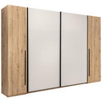 DREHTÜRENSCHRANK  in Kaschmir, Eiche Artisan  - Kaschmir/Schwarz, KONVENTIONELL, Holzwerkstoff/Metall (312,4/226,5/61,5cm) - Carryhome