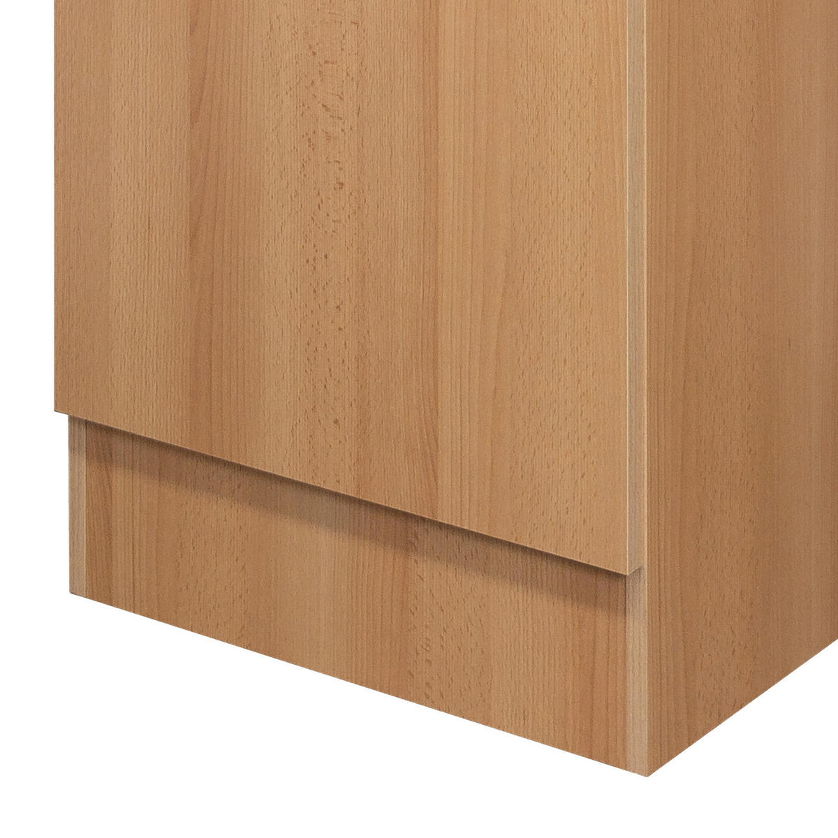 KÜCHENUNTERSCHRANK 50/85/57 cm  in Buchefarben  - Edelstahlfarben/Beige, MODERN, Holzwerkstoff/Kunststoff (50/85/57cm) - FlexWell