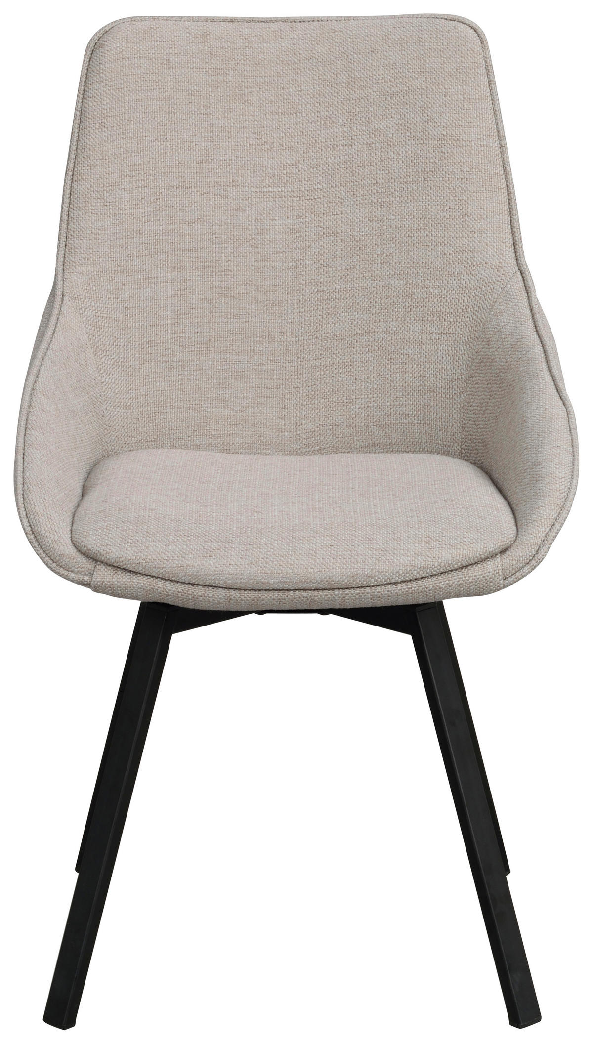 STOL flatväv  - greige/ljusgrå, Klassisk, metall/textil (51/87/57cm) - Rowico