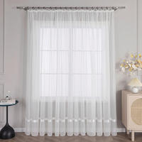 FERTIGVORHANG  transparent  300/170 cm   - Weiß Hochglanz, Basics, Textil (300/170cm)