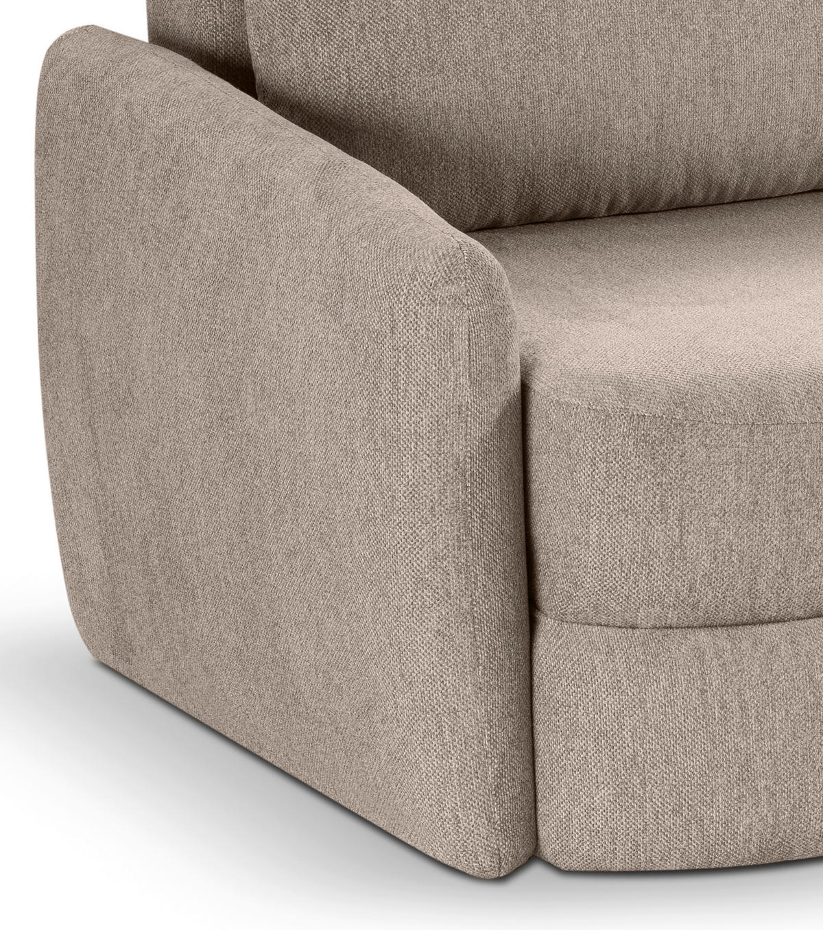 SCHLAFSOFA DIANA  mit Liegefunktion Struktur Beige  - Beige/Schwarz, Basics, Kunststoff/Textil (231/93/108cm) - MID.YOU