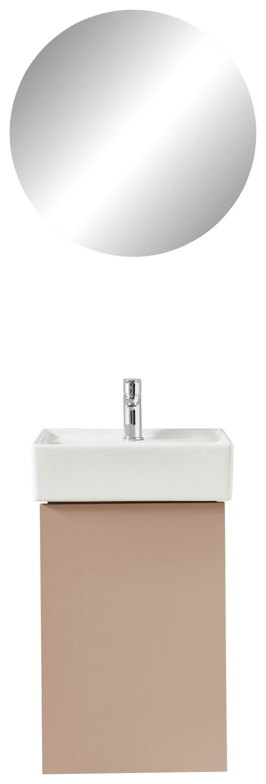 GÄSTEBAD 60 cm  - Koralle/Schwarz, MODERN, Keramik/Holzwerkstoff (60cm) - Celina Home