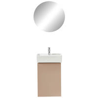 GÄSTEBAD 60 cm  - Koralle/Schwarz, MODERN, Keramik/Holzwerkstoff (60cm) - Celina Home