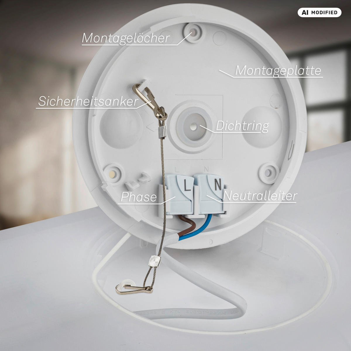 LED-PANEEL Tava A 42/42/3 cm   - Weiß, Basics, Kunststoff (42/42/3cm) - Briloner