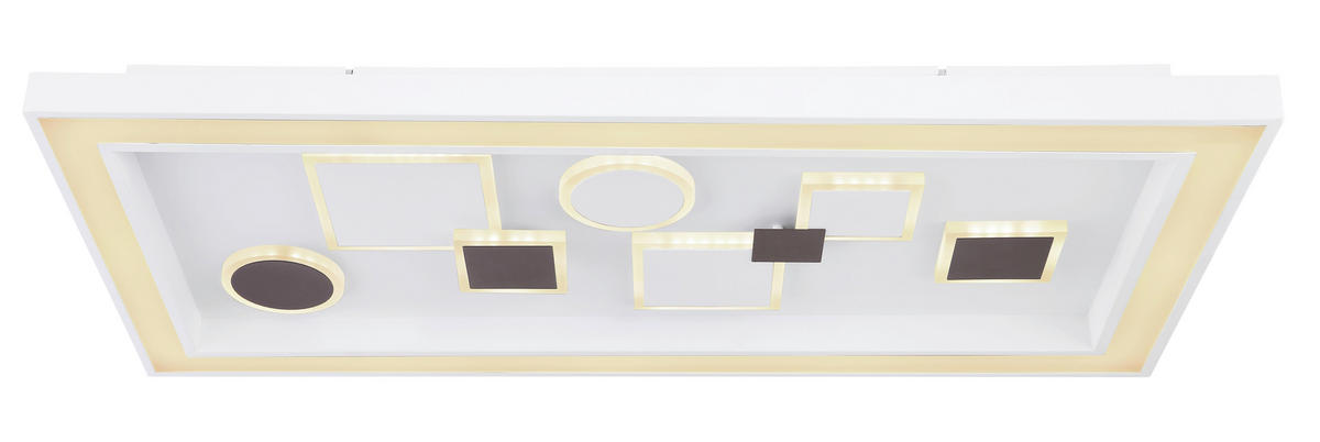 LED-DECKENLEUCHTE 55 W    80/40/7 cm  - Weiss/Opal, Design, Kunststoff/Metall (80/40/7cm) - Globo