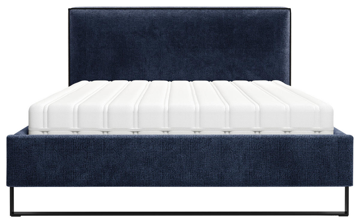 POLSTERBETT 180/200 cm,  in Anthrazit, gepolstertes Kopfteil, Lattenrost, Bettkasten,  - Anthrazit/Schwarz, MODERN, Holz/Holzwerkstoff (180/200cm) - MID.YOU