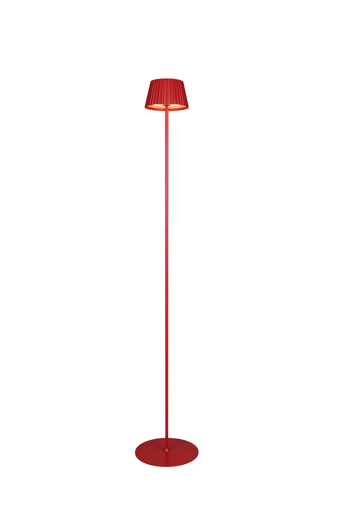 AKU STOJACÍ LAMPA, 13,5/123 cm  - červená, Design, kov (13,5/123cm)