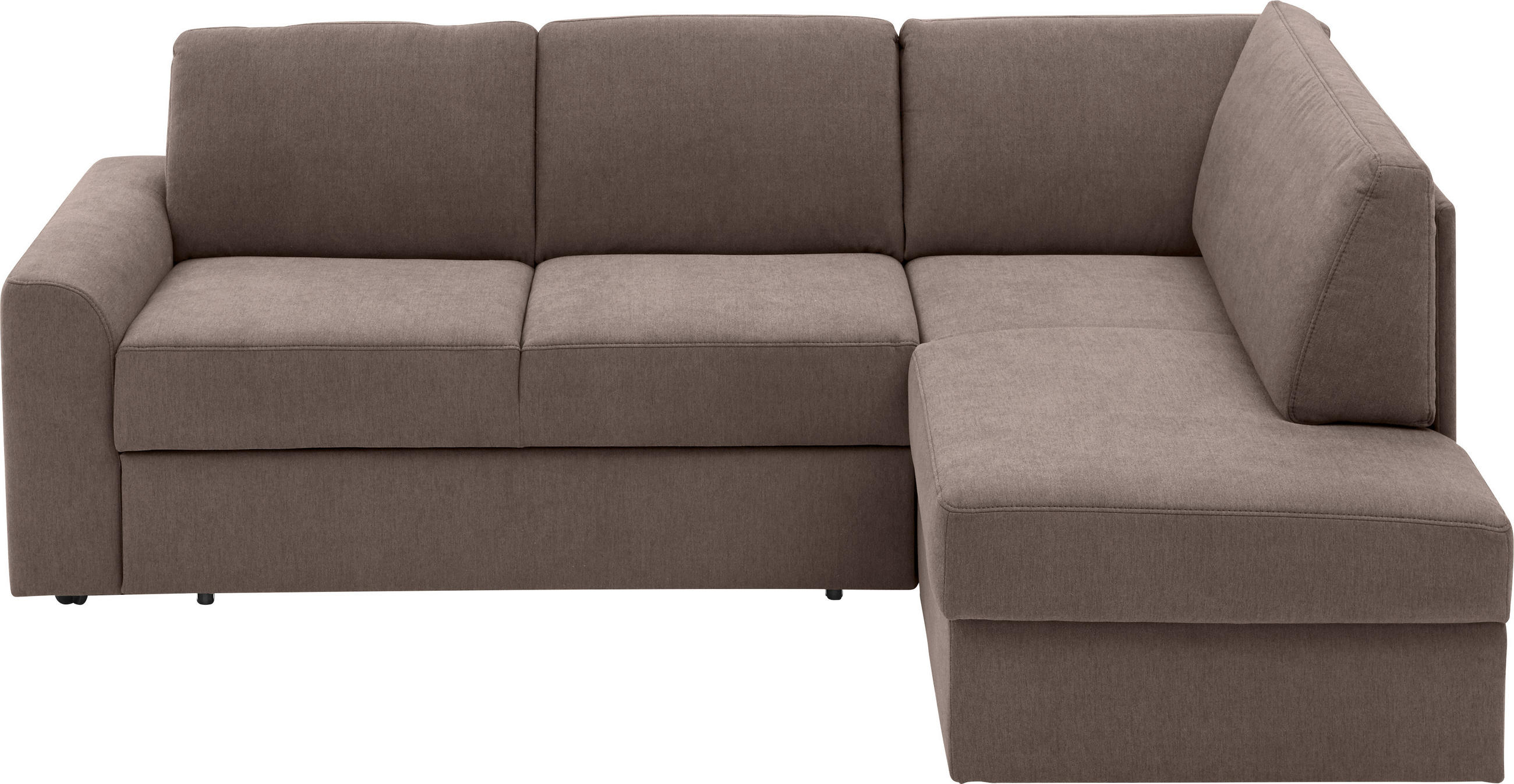ECKSOFA in Mikrofaser Braun  224/165 cm  - Schwarz/Braun, KONVENTIONELL, Textil (224/165cm) - Xora