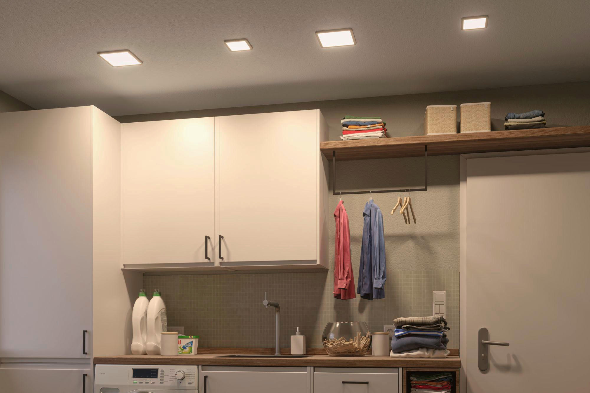 LED-PANEEL 11,8/11,8/1,2 cm  - Weiß, Design, Kunststoff (11,8/11,8/1,2cm) - Paulmann