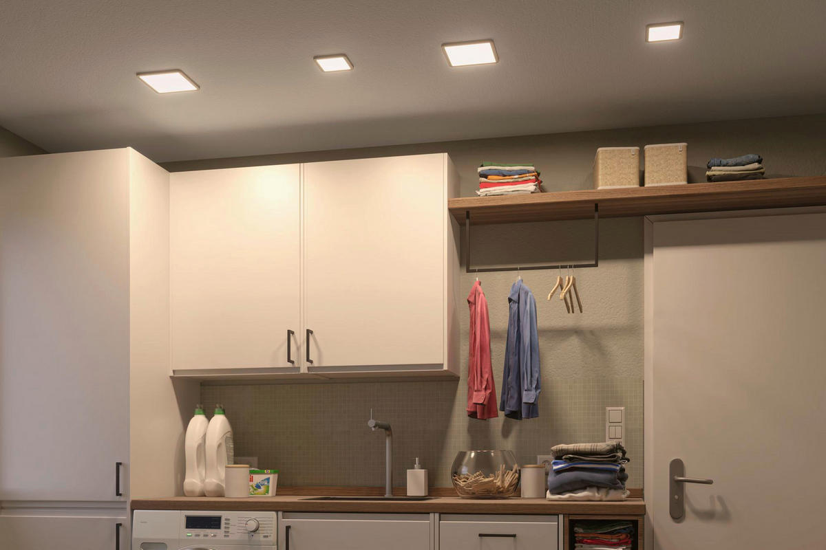 LED-PANEEL 11,8/11,8/1,2 cm  - Weiß, Design, Kunststoff (11,8/11,8/1,2cm) - Paulmann