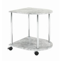 BEISTELLTISCH in Metall, Holzwerkstoff 42/40/45 cm  - Chromfarben/Grau, Basics, Holzwerkstoff/Kunststoff (42/40/45cm)