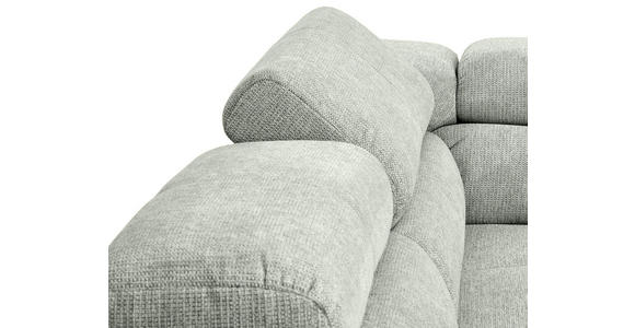 ECKSOFA Grau Flachgewebe - Chromfarben/Grau, KONVENTIONELL, Textil/Metall (224/282cm) - Hom`in