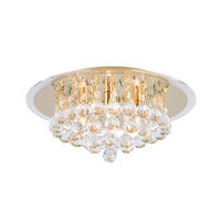 KRISTALL-DECKENLEUCHTE Gloria 38/15 cm   - Goldfarben, LIFESTYLE, Glas/Metall (38/15cm)