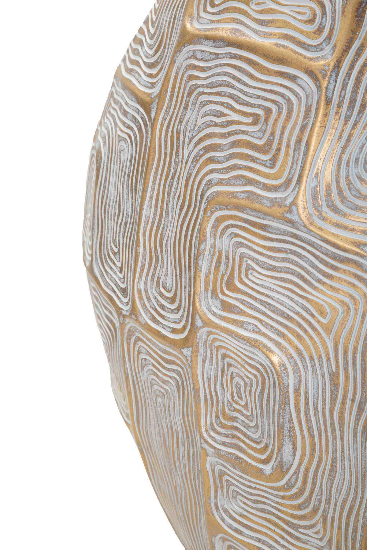 Vase Eclips  - Goldfarben/Weiß, Basics, Kunststoff (36/34.5/11cm)