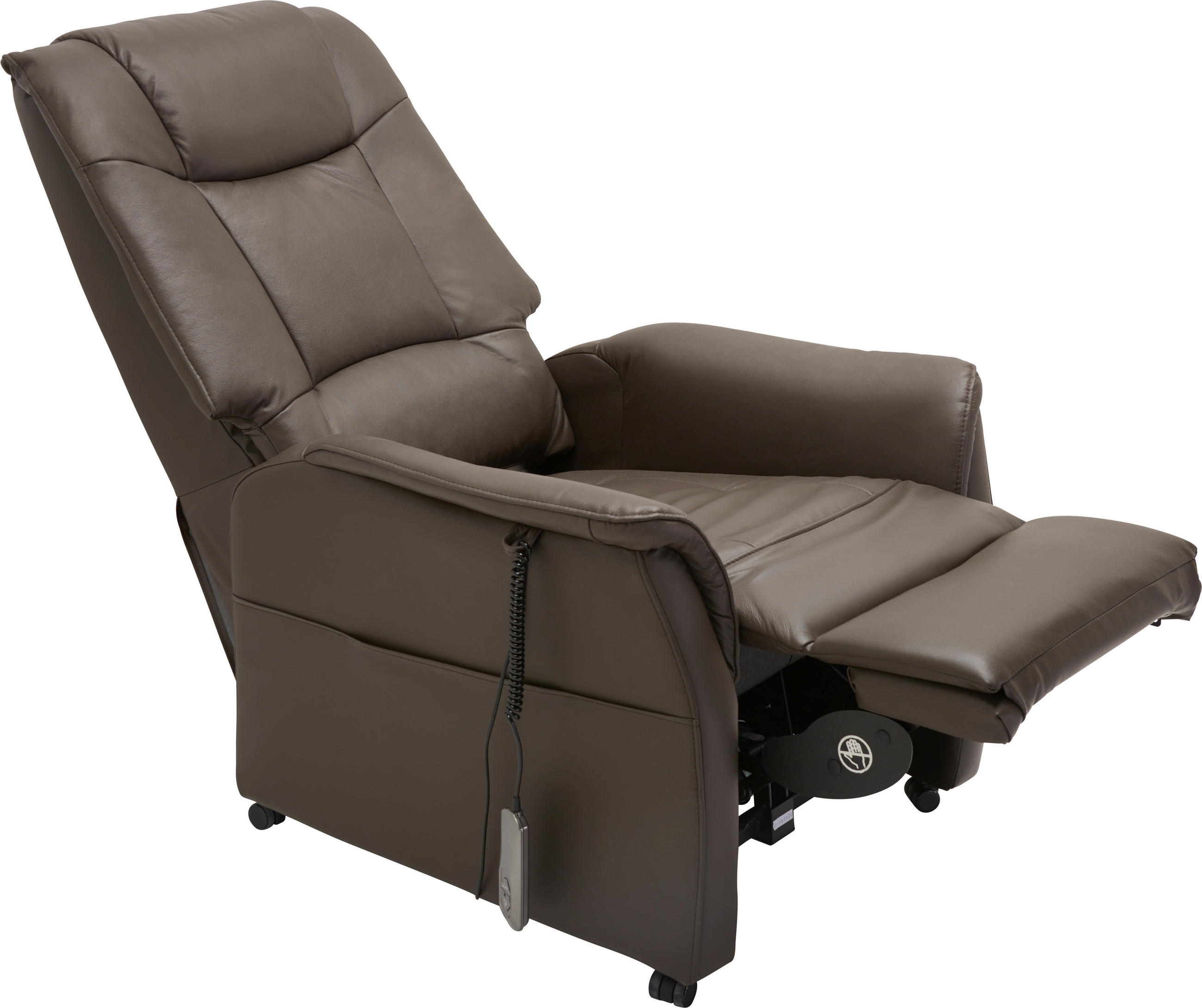 FERNSEHSESSEL 2-MOTORISCH Lederlook Lederlook Braun  - Schwarz/Braun, KONVENTIONELL, Kunststoff/Textil (77/109-85/87-158cm) - Cantus
