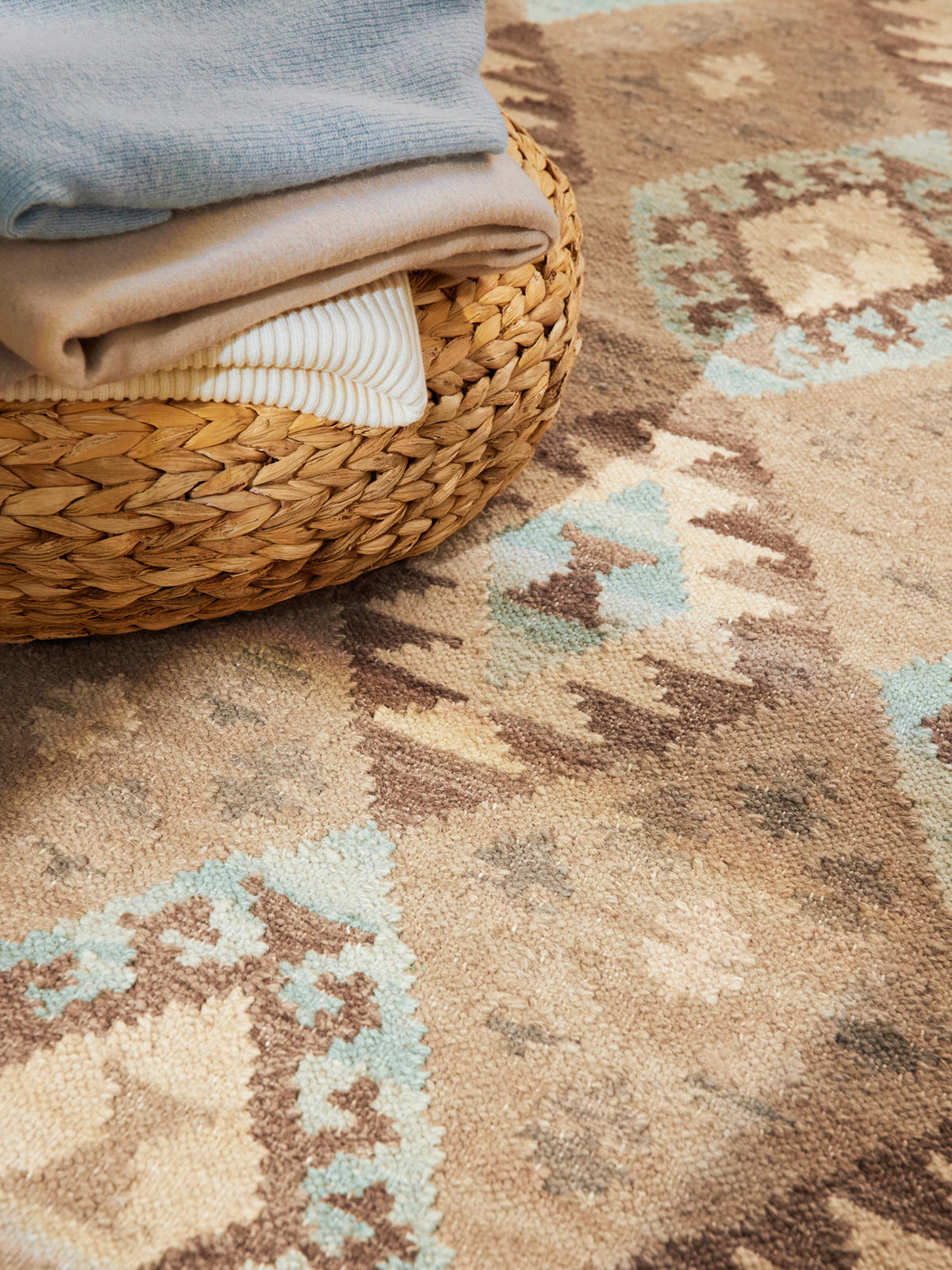ORIENTTEPPICH 200/290 cm Kamal Hellblau, Beige  - Beige/Hellblau, Design, Textil (200/290cm)