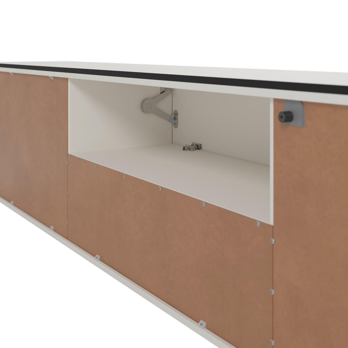 LOWBOARD Soul  in 180/55/40 cm  - Schwarz/Weiß, MODERN, Holzwerkstoff/Kunststoff (180/55/40cm)