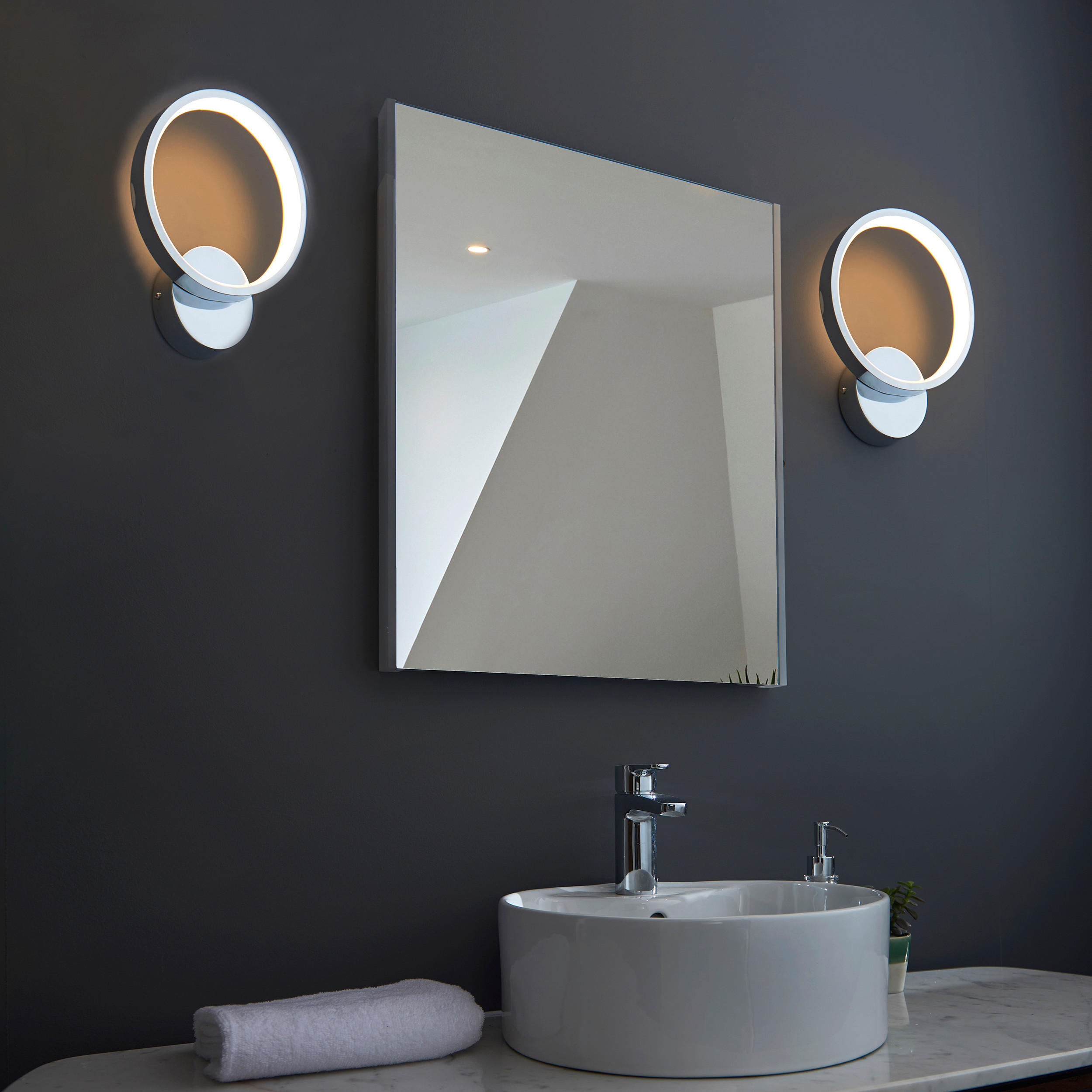 BADEZIMMER-WANDLEUCHTE Endon Radius 23/6,5/29 cm   - Chromfarben, KONVENTIONELL, Metall (23/6,5/29cm) - ENDON