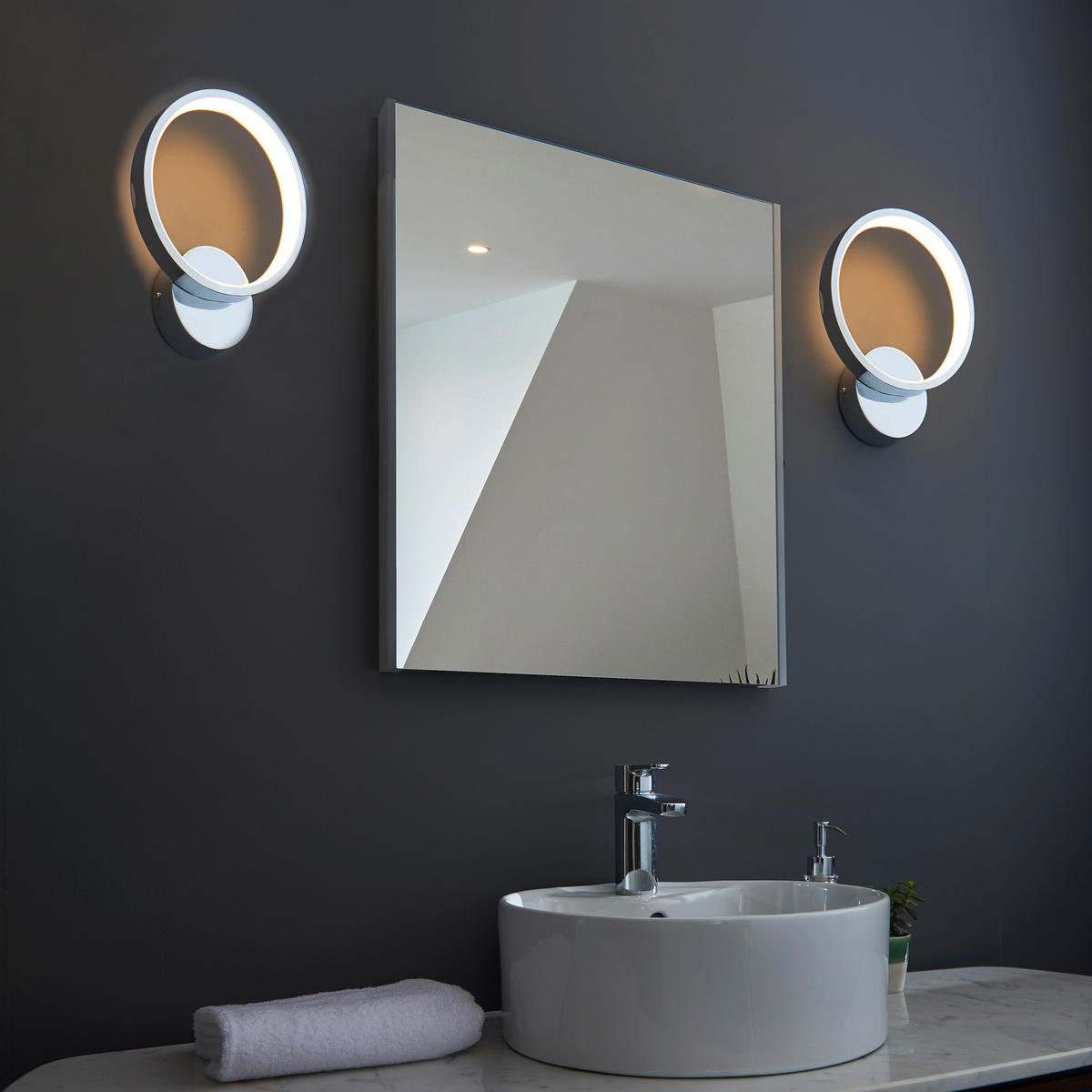 BADEZIMMER-WANDLEUCHTE 23/6,5/29 cm   - Chromfarben, KONVENTIONELL, Metall (23/6,5/29cm) - ENDON