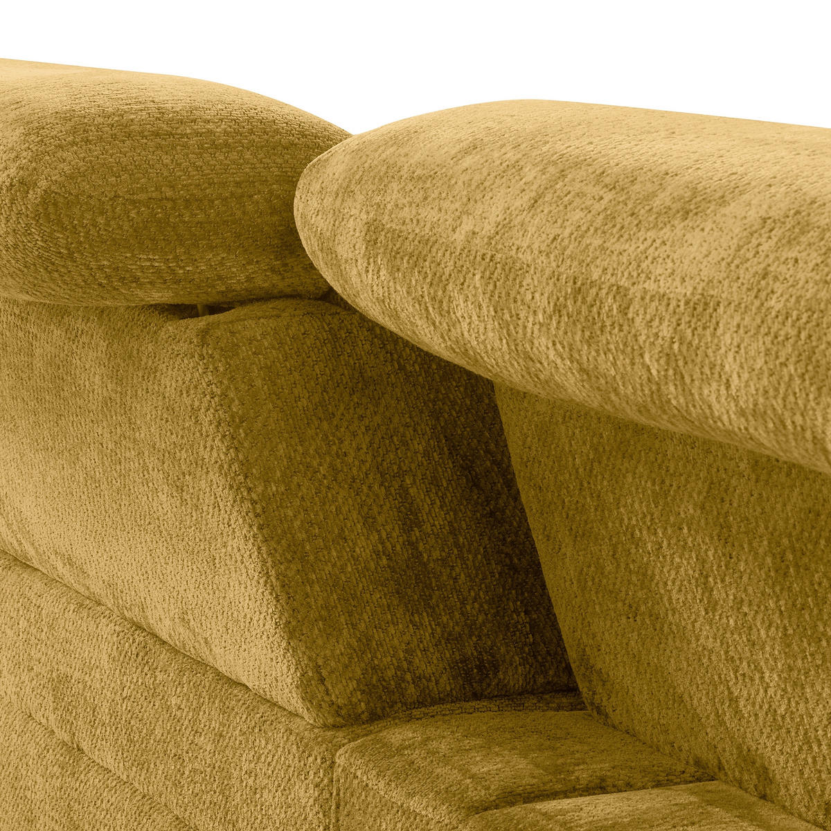 ECKSOFA  Webstoff Senfgelb  - Senfgelb/Schwarz, Design, Textil/Metall (268/195cm) - Livetastic