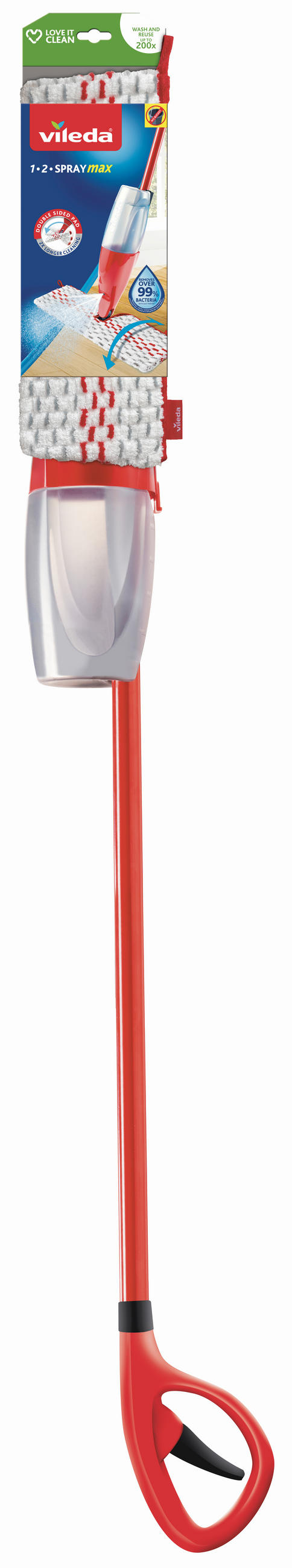 Golvmopp Vileda Spraymax - röd, Basics, textil/plast (138,5/31/12cm) - Best Price