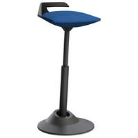 BÜROHOCKER   Blau, Schwarz  - Blau/Schwarz, Basics, Textil/Metall (38/51-84/38cm) - Aeris
