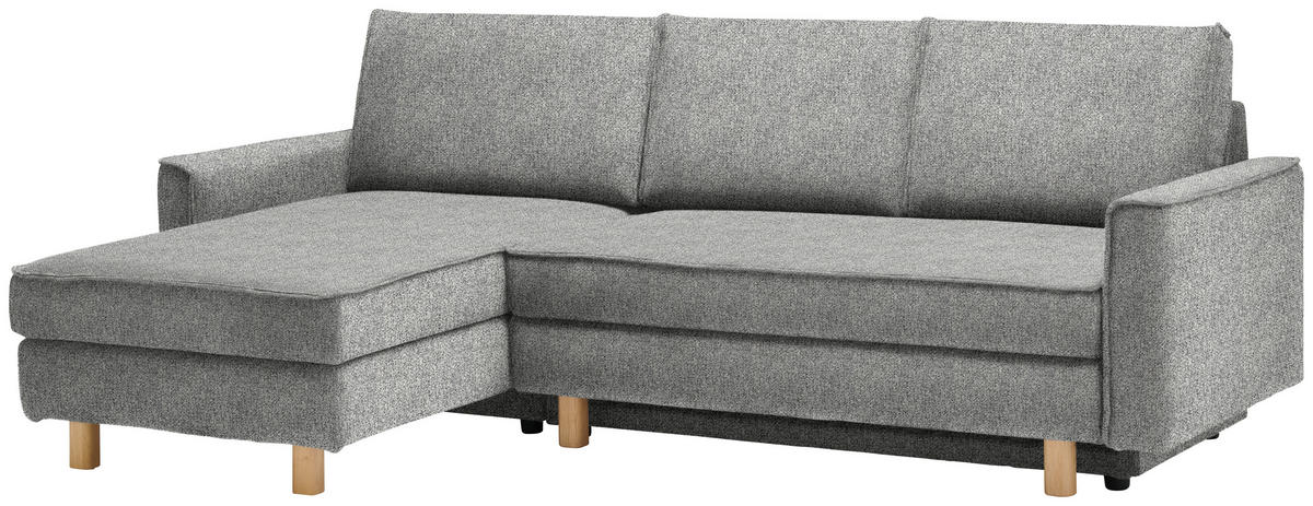 ECKSOFA  in Mikrovelours Naturfarben  170/237 cm  - Eichefarben/Naturfarben, KONVENTIONELL, Holz/Textil (170/237cm) - Sedda