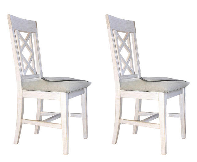 STUHL Weiß Pinie massiv  - Edelstahlfarben/Lila, LIFESTYLE, Holz/Textil (47/100/44cm) - Livetastic