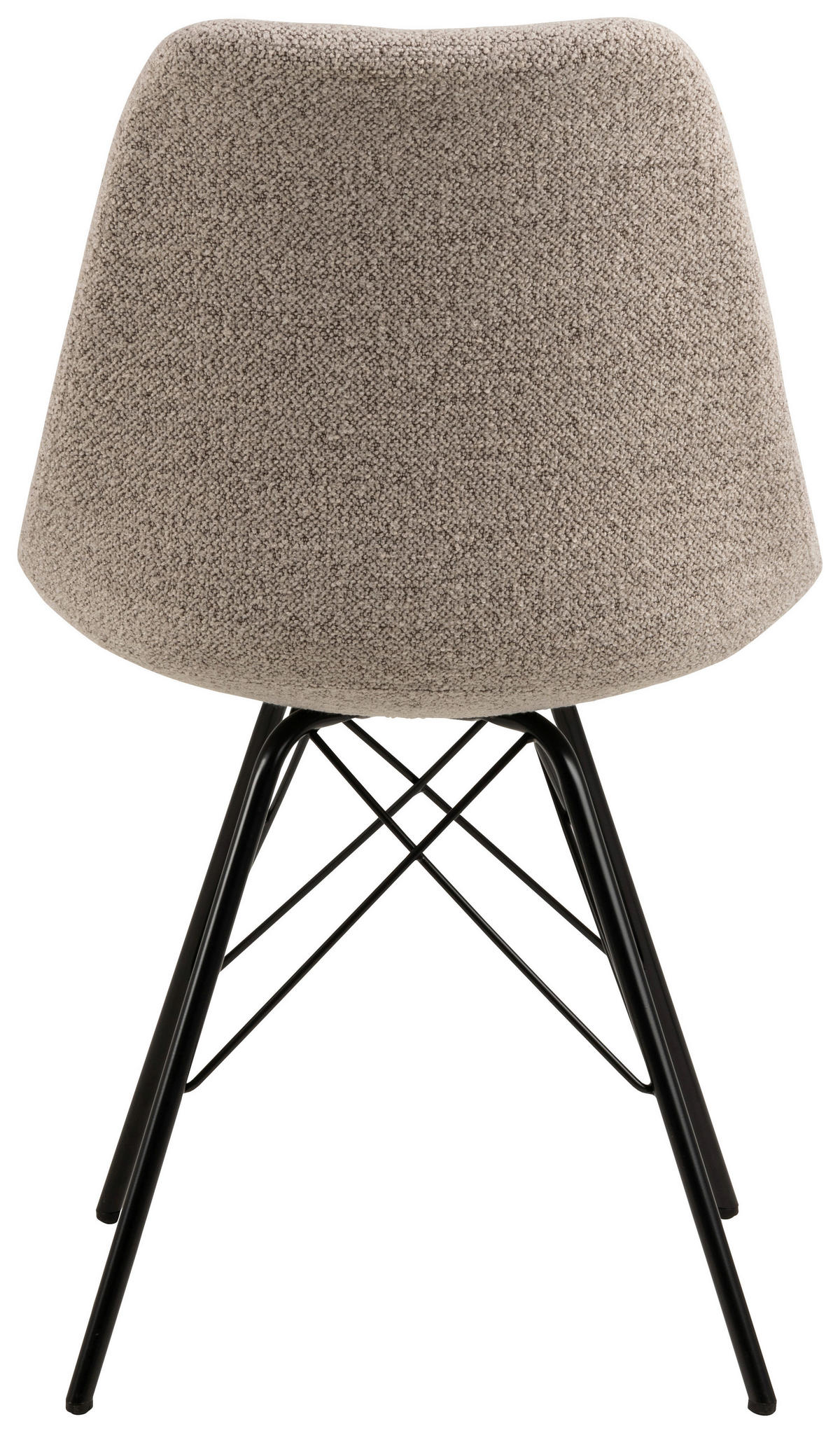 STUHL  in Bouclé Textil, Holz, Metall  - Beige/Schwarz, Design, Holz/Textil (48,5/85,5/54cm) - MID.YOU