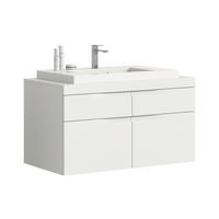 WASCHTISCHKOMBI 100 cm  - Weiß, Trend, Holzwerkstoff/Stein (100cm) - MID.YOU