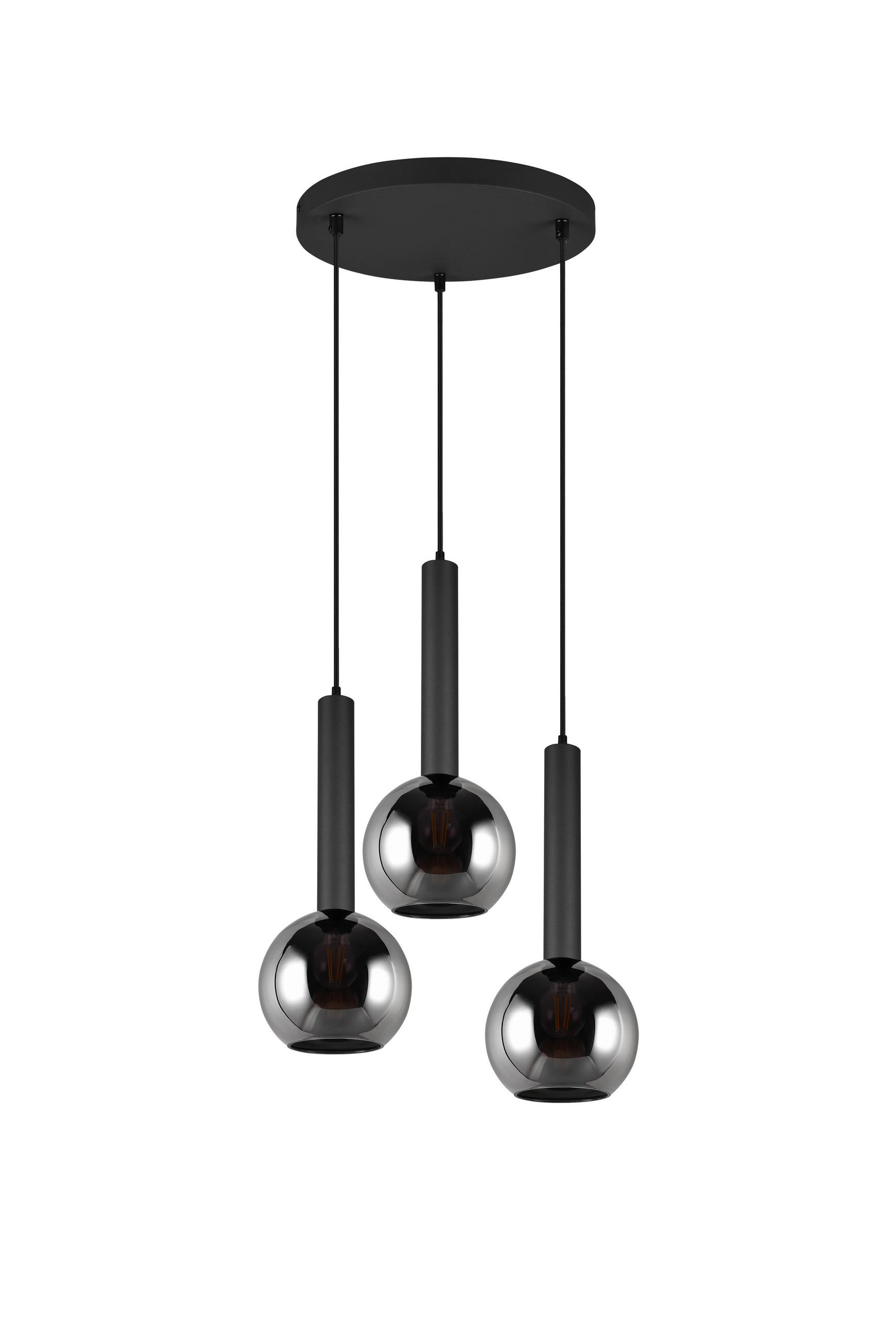 ZÁVĚSNÉ SVÍTIDLO, 45/150 cm  - černá, Basics, kov/sklo (45/150cm) - Trio Leuchten