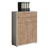 AKTENSCHRANK Grau, Eichefarben  - Eichefarben/Grau, MODERN, Holzwerkstoff (84,5/114/33cm) - MID.YOU