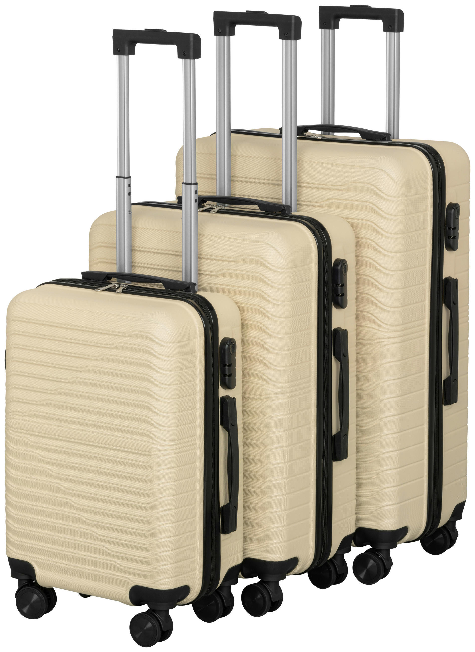 Reisekoffer Set 3-Tlg Florenz 4 Rollen Hartschale