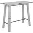 BARTISCH Eiche furniert, massiv rechteckig Eichefarben, Schwarz - Eichefarben/Schwarz, Design, Holz/Metall (120/60/105cm) - Carryhome