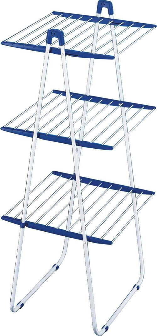 USCĂTOR DE RUFE VERTICAL - albastru/alb, Basics (155/66/61cm) - Leifheit