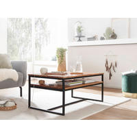 SOFFBORD i trä 100/60/45 cm  - svart/akaciefärgad, Modern, metall/trä (100/60/45cm) - MID.YOU