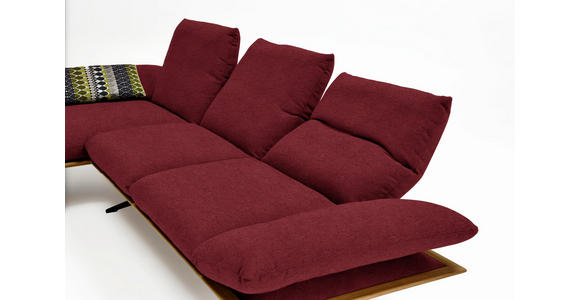 ECKSOFA in Flachgewebe Rot  - Rot/Schwarz, Design, Holz/Textil (159/314cm) - Dieter Knoll