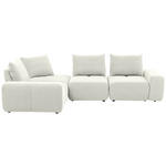 ECKSOFA in Velours Creme  236/326 cm  - Creme/Schwarz, Design, Kunststoff/Textil (236/326cm) - Xora